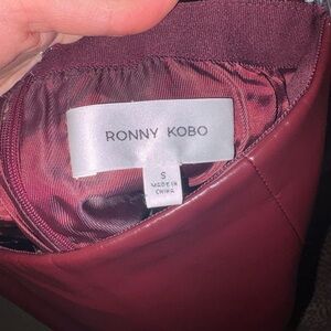 Ronny Kobo Collection Burgundy Mini Skirt